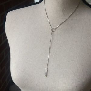 GUCCI Lariat 18k White Gold 20mm Lariat Necklace
